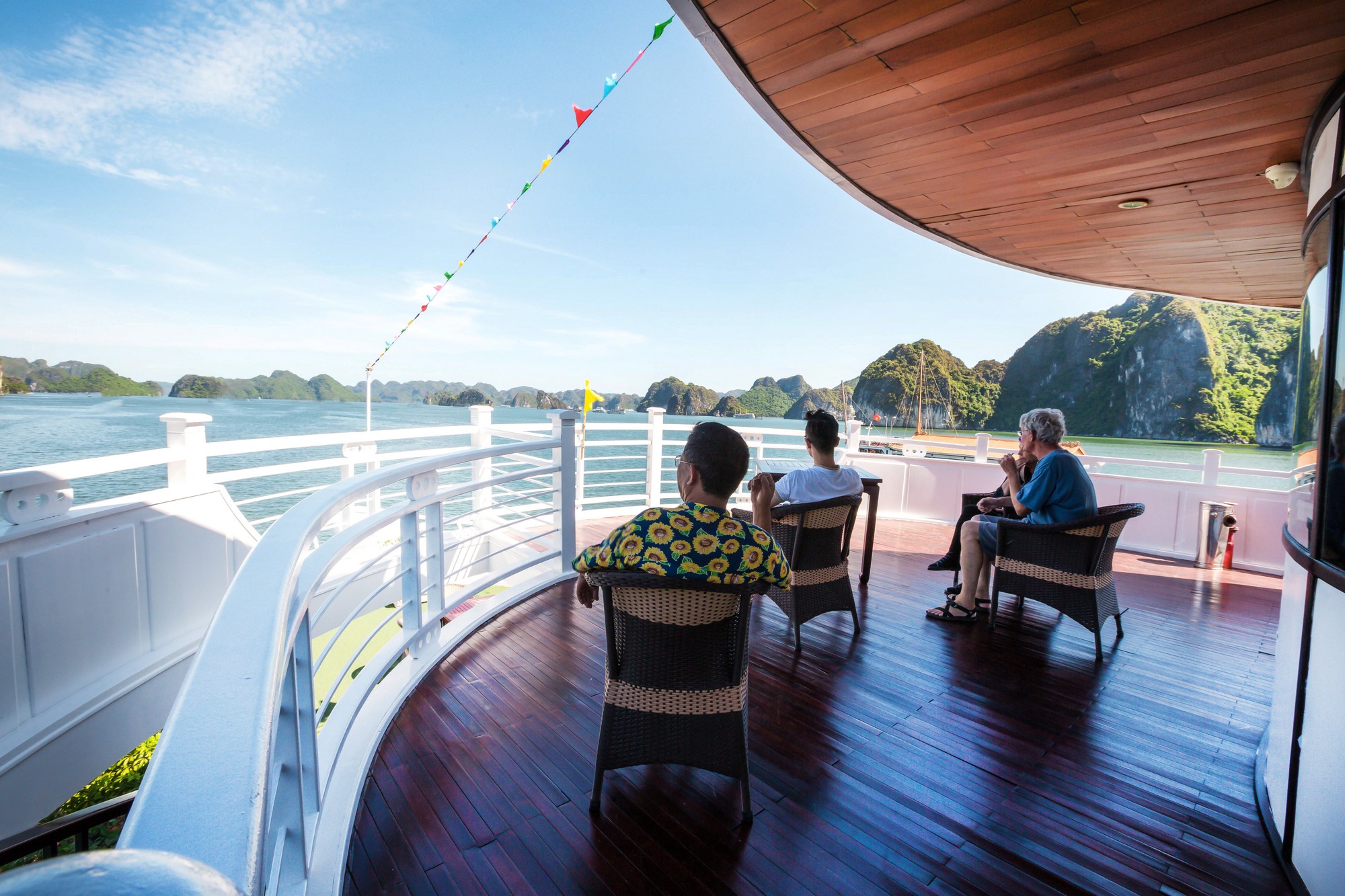 Sightseeing at front deck