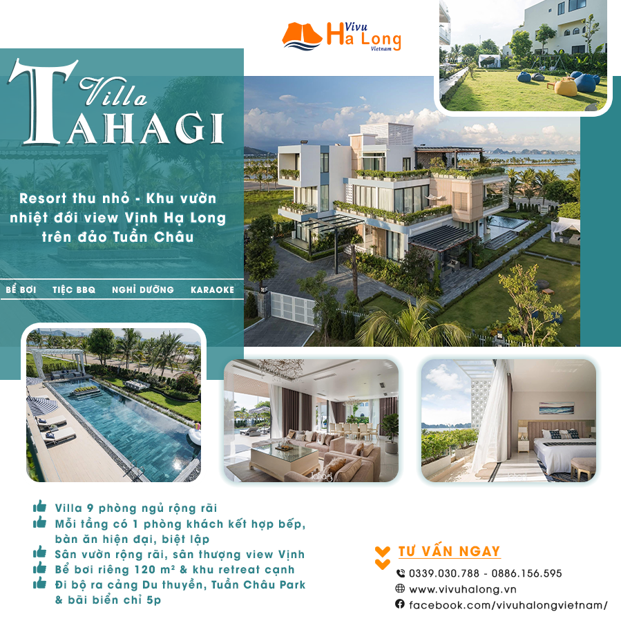Tahagi Villa 7 phòng ngủ Tuần Châu, Quảng NInh
