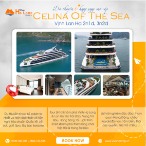 Celina Of The Sea Cruise - Du thuyền 6 sao tour ngủ đêm Vịnh Lan Hạ, đón khách từ tháng 2/2026