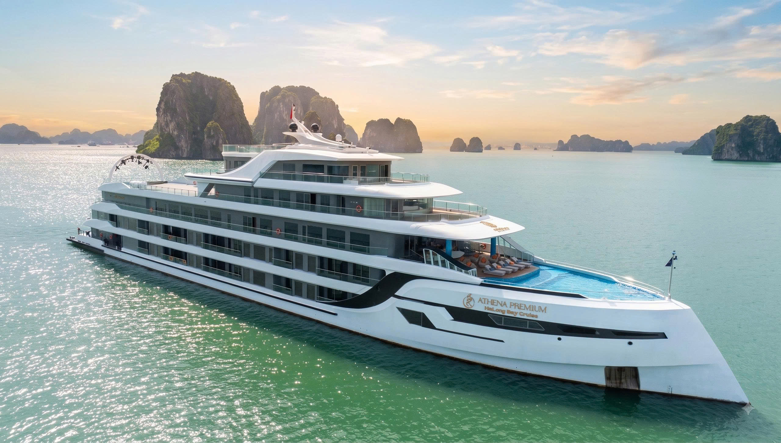 Athena Premium 6 star cruise Halong Bai Tu Long Bay