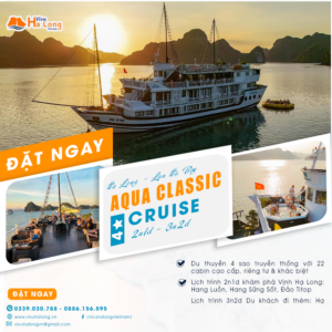 Aqua Classic Cruise - Du thuyền gỗ truyền thống nghỉ đêm trên Vịnh Hạ Long