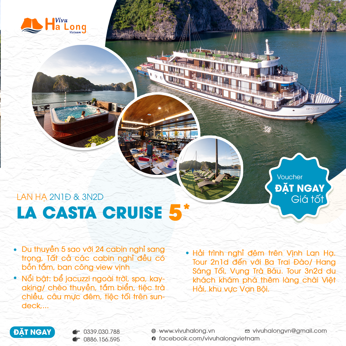 La Casta Cruise 5 star Lan Ha Overnight