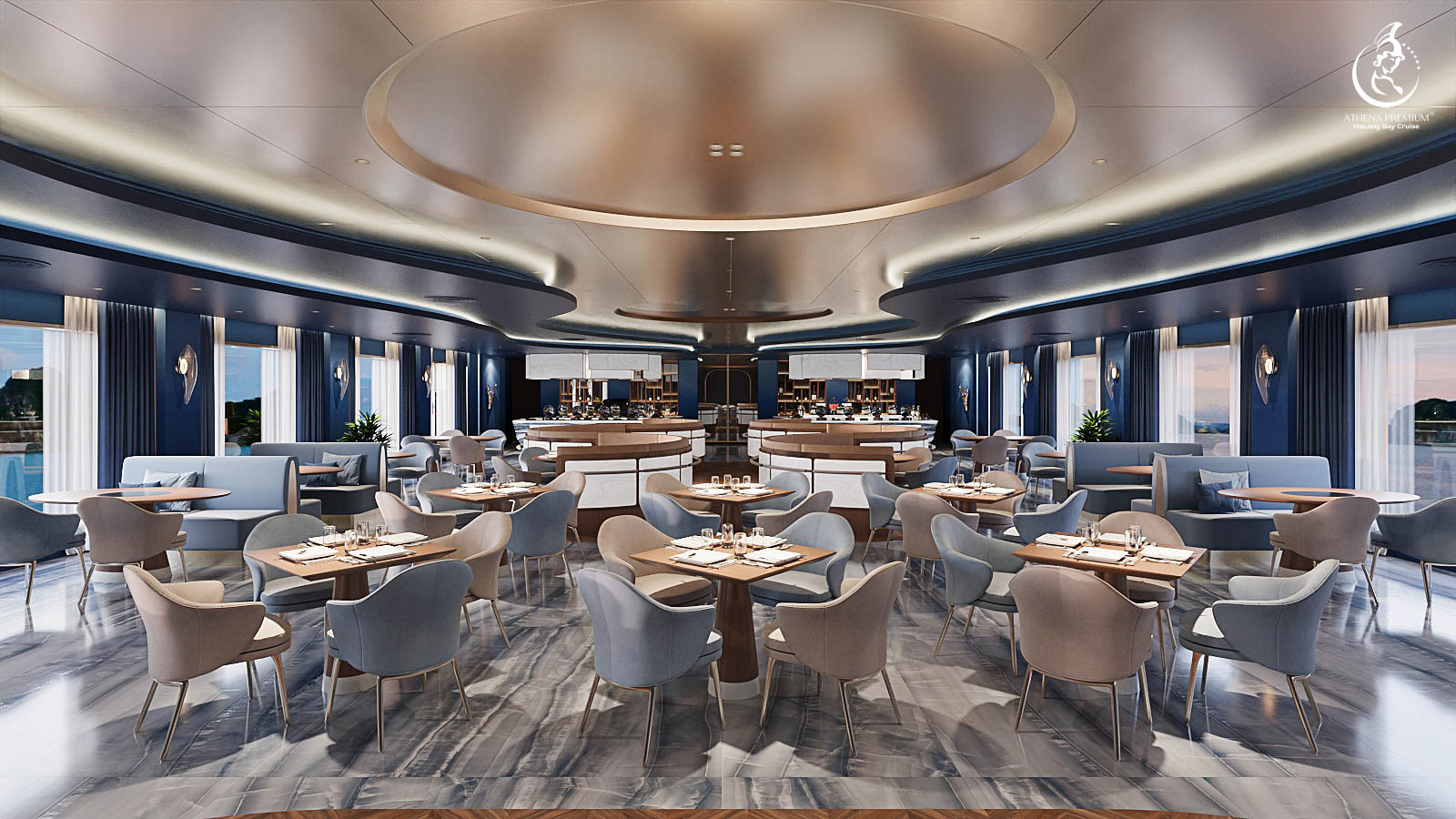 Athena Premium 6 star cruise Halong Bai Tu Long Bay