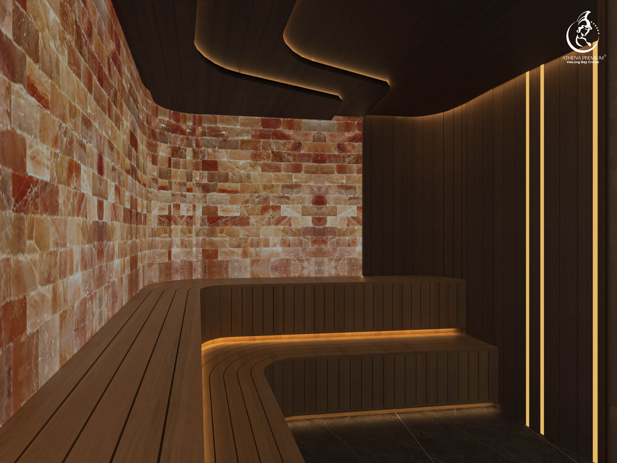 Athena Premium_Salt Sauna_View 1 Tour Du thuyền ngủ đêm Vịnh Hạ Long, bái Tử Long 2n1d, 3n2d: Athena Premium