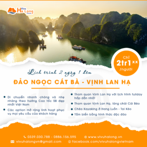 Tour Đảo ngọc Cát Bà - Vịnh Lan Hạ 2 ngày 1 đêm