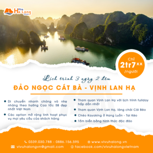 Tour Đảo Ngọc Cát Bà - Vịnh Lan Hạ 3 ngày 2 đêm